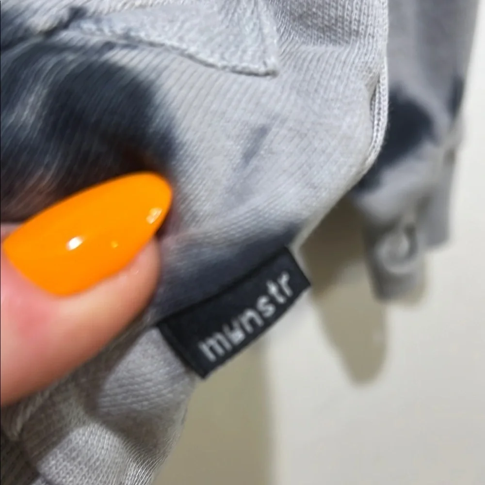 Munster Kids Black & Gray Tie-Dye Zip Hoodie